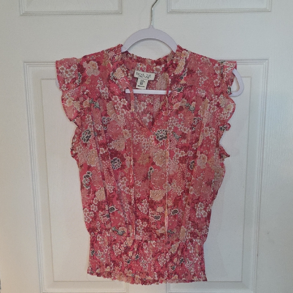 Rachel Zoe Pink Floral Blouse